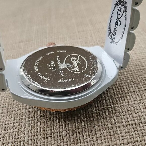 Minnie Mouse Disney Wristwatch White Band Crystals Accent Bezel Analog Watch - Picture 11 of 11